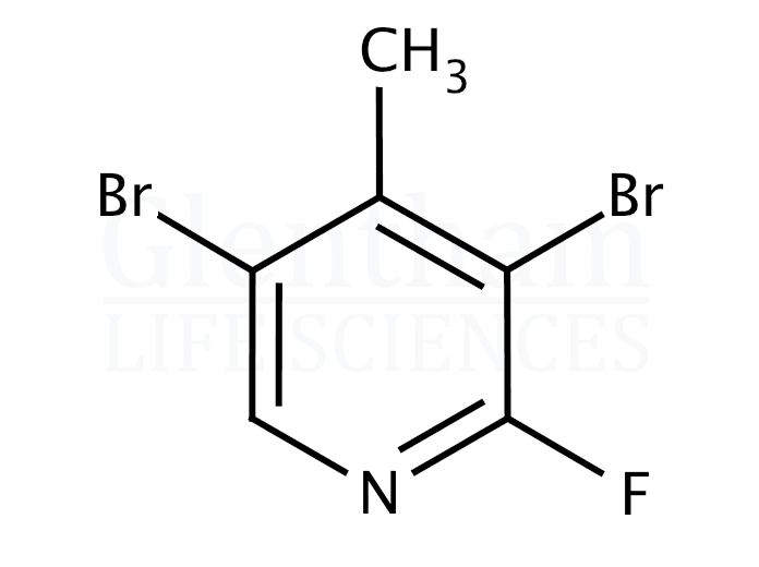 3,5-Dibromo-2-fluoro-4-picoline (3,5-Dibromo-2-fluoro-4-methylpyridine) Structure