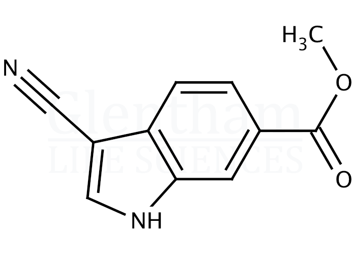 Structure for Methyl 3-cyanoindole-6-carboxylate (1000576-51-1)