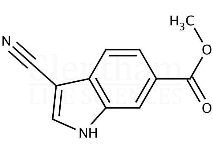 Structure for  Methyl 3-cyanoindole-6-carboxylate  (1000576-51-1)
