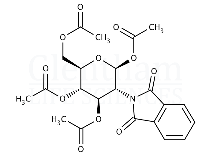 1,3,4,6-Tetra-O-acetyl-2-deoxy-2-phthalimido-b-D-glucopyranoside Structure