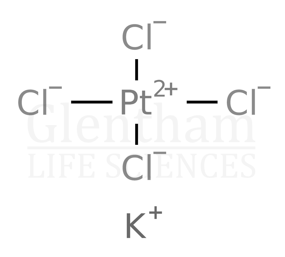 Potassium tetrachloroplatinate(II); 99.95% (metals basis) Structure
