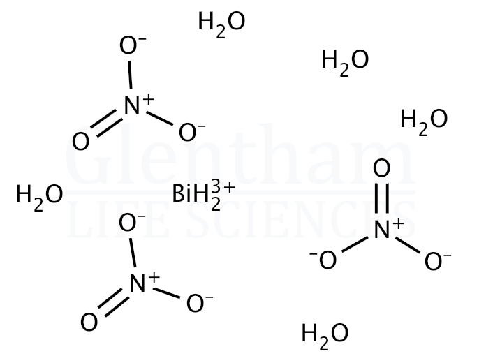 Structure for  Bismuth(III) nitrate pentahydrate  (10035-06-0)