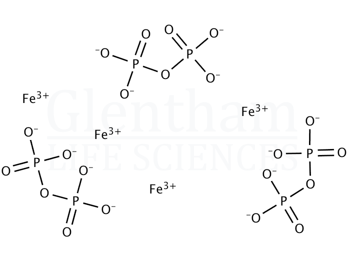 Iron(III) pyrophosphate hydrate Structure