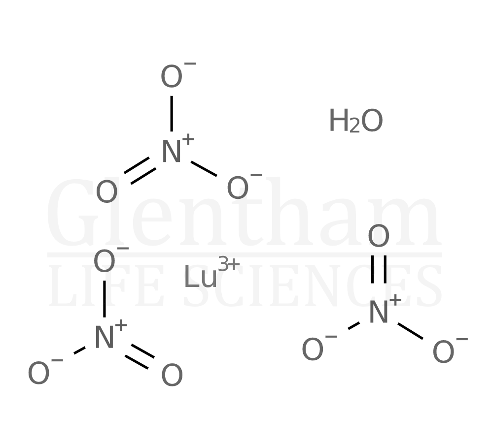 Lutetium nitrate hydrate, 99.9% Structure