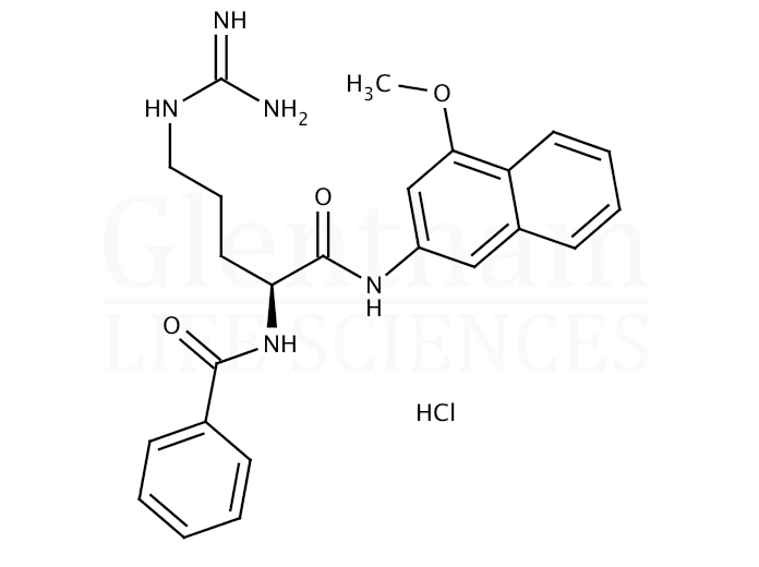 Nα-Benzoyl-L-arginine 4-methoxy-beta-naphthylamide hydrochloride Structure