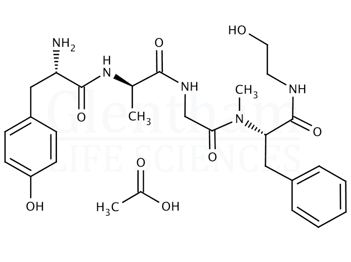 Structure for [D-Ala2, N-Me-Phe4, Gly5-ol]-Enkephalin acetate salt