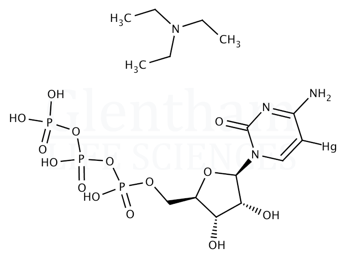 5-Mercuricytidine carbonate 5′-triphosphate triethylammonium salt  Structure