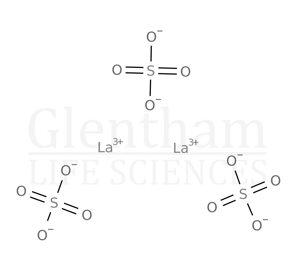 Lanthanum sulfate hydrate, 99.9% Structure