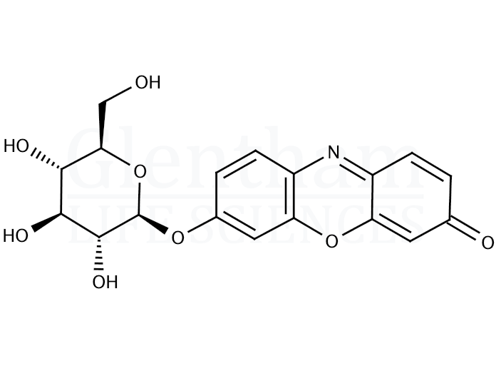 Structure for  Resorufin beta-D-glucopyranoside  (101490-85-1)