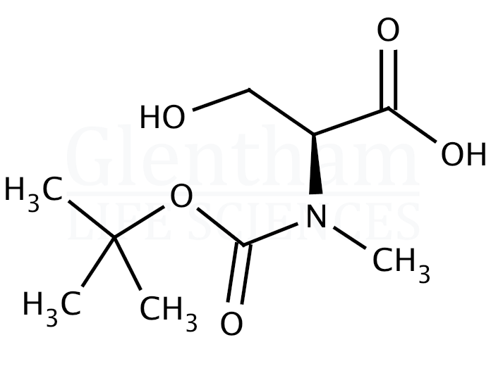 Structure for Boc-N-Me-Ser-OH   (101772-29-6)