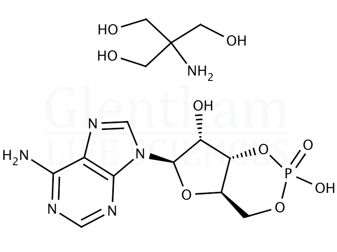 Adenosine 3′,5′-cyclic monophosphate tris salt Structure