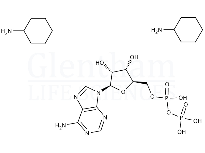 Adenosine 5′-diphosphate bis(cyclohexylammonium) salt Structure