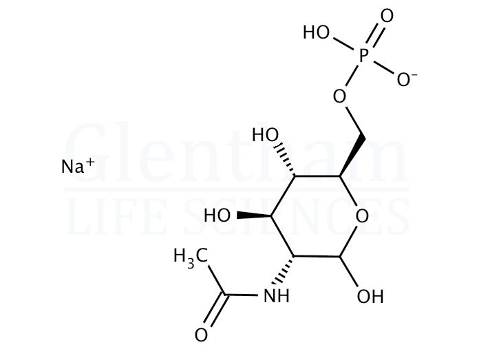 Structure for N-Acetyl-D-glucosamine 6-phosphate disodium salt (102029-88-9)