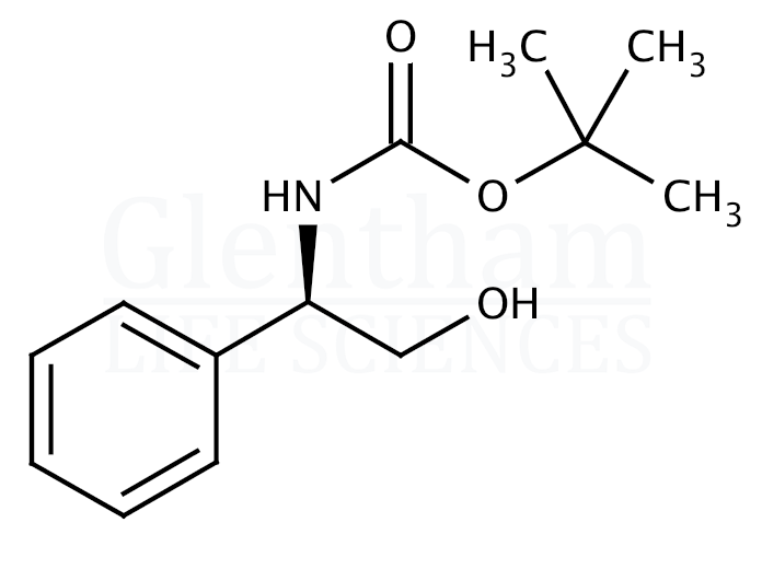 (-)-N-Boc-D-alpha-phenylglycinol Structure