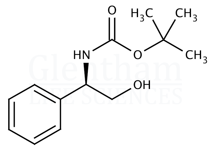 Structure for (-)-N-Boc-D-alpha-phenylglycinol (102089-74-7)