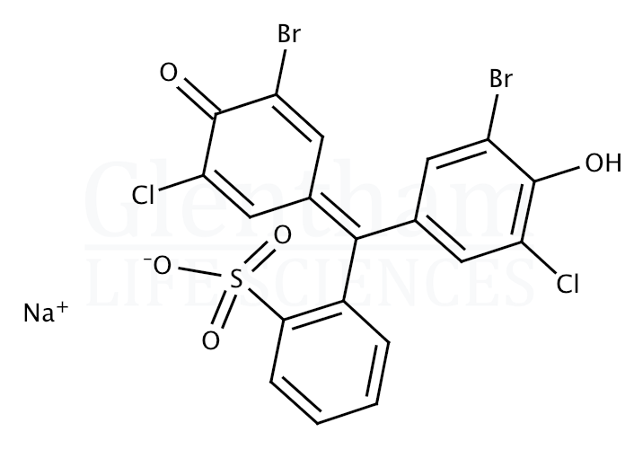 Structure for Bromochlorophenol Blue sodium salt