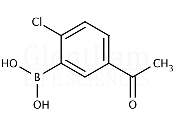 Structure for 5-Acetyl-2-chlorophenylboronic acid