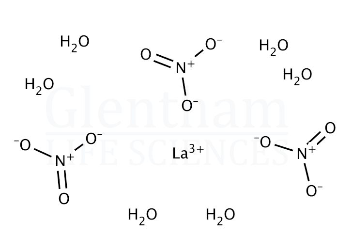 Structure for  Lanthanum nitrate hexahydrate, 99%  (10277-43-7)