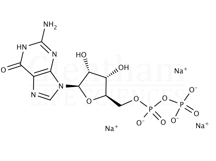 2''-Deoxyguanosine-5''-diphosphate trisodium salt Structure