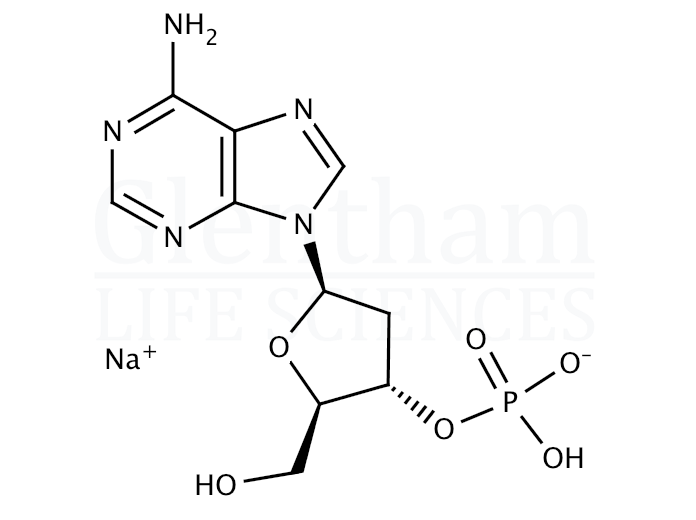 2''-Deoxyadenosine 3''-monophosphate sodium salt Structure