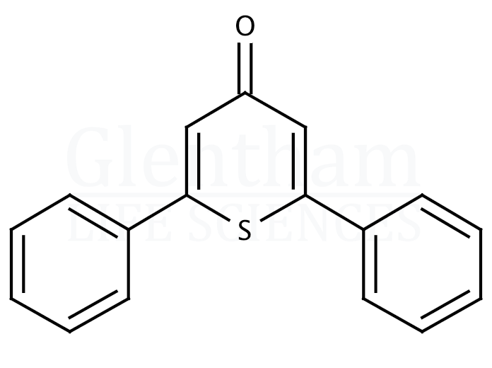 2,6-Diphenyl-4H-thiopyran-4-one Structure