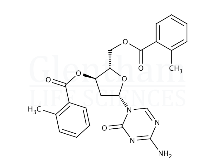 1-(2''-Deoxy-3'',5''-di-O-toluoyl-b-D-ribofuranosyl)-4-amino-1,2-dihydro-2-oxo-1,3,5-triazine Structure