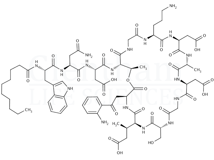 Structure for Daptomycin (103060-53-3)