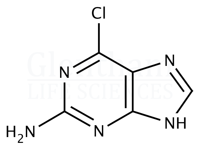 Structure for 2-Amino-6-chloropurine (6-Chloroguanine)