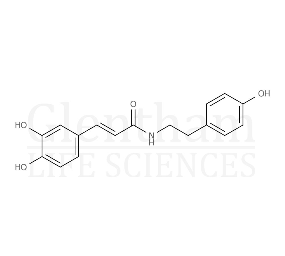 Structure for  N-trans-caffeoyltyramine  (103188-48-3)