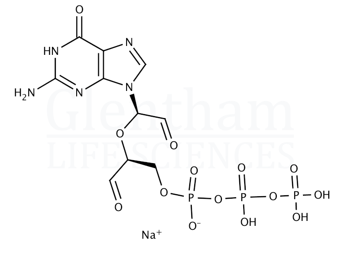 Guanosine 5′-triphosphate, periodate oxidised sodium salt Structure