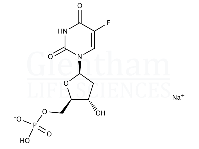 Structure for 2’-Deoxy-5-fluorouridine 5’-monophosphate sodium salt