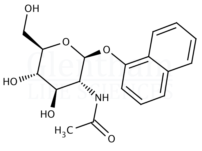 Structure for 1-Naphthyl 2-acetamido-2-deoxy-b-D-glucopyranoside