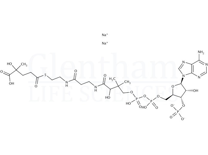 DL-3-Hydroxy-3-methylglutaryl coenzyme A sodium salt hydrate Structure