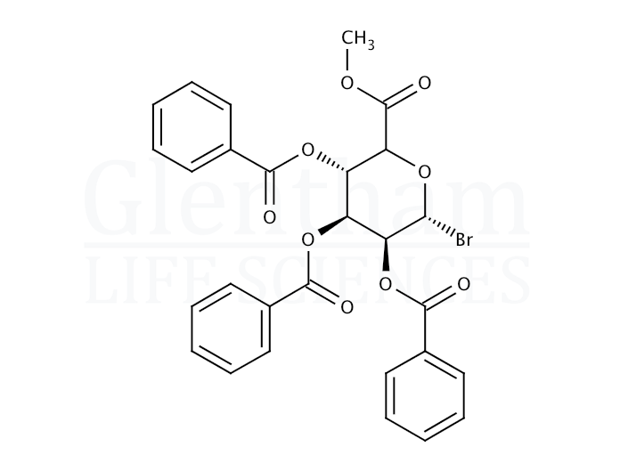 Structure for Bromo-2,3,4-tri-O-benzoyl-α-D-glucuronic acid methyl ester