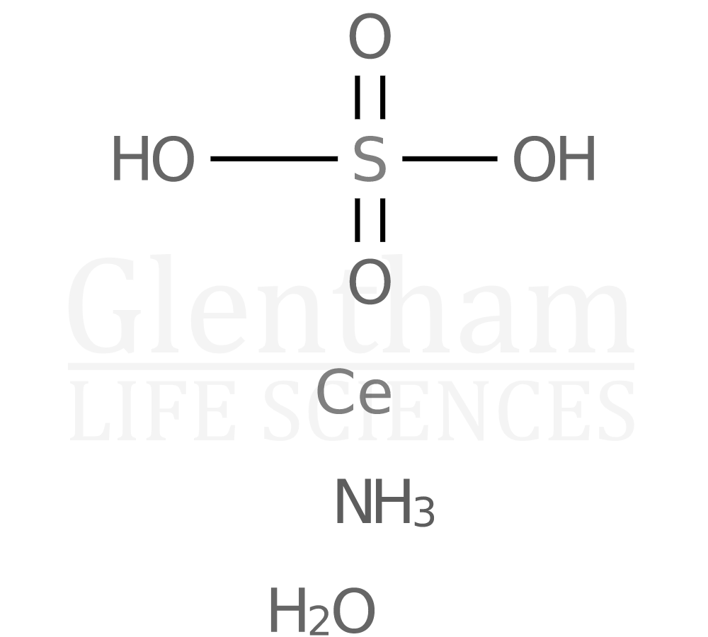 Ammonium cerium(IV) sulfate dihydrate Structure