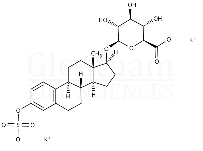 Structure for Estradiol 3-sulfate 17b-glucuronide dipotassium salt