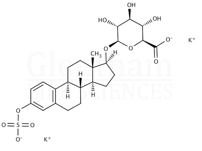 Estradiol 3-sulfate 17b-glucuronide dipotassium salt Structure