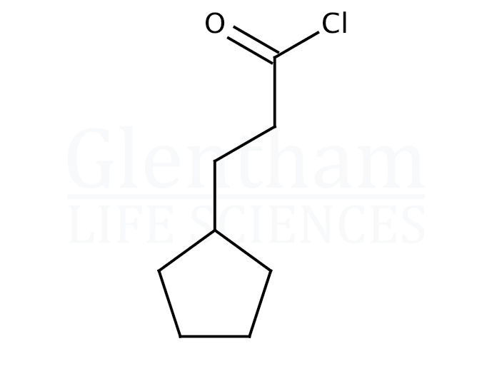 Structure for 3-Cyclopentylpropionyl chloride (104-97-2)