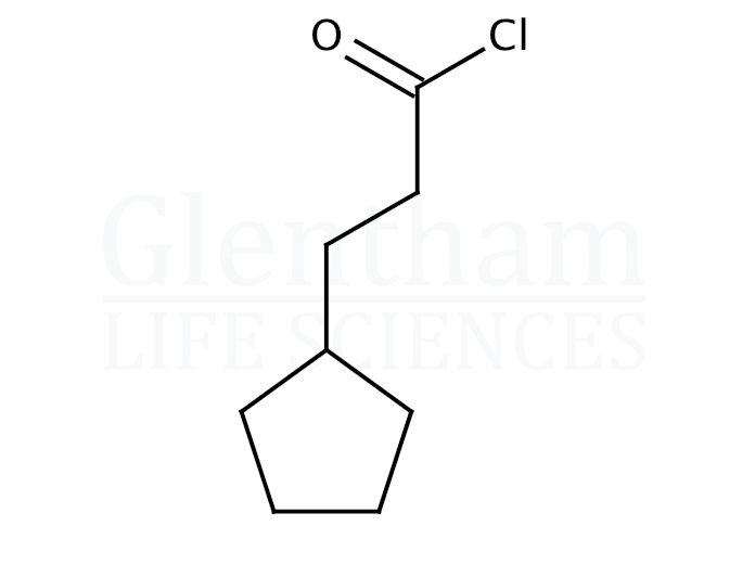 Structure for  3-Cyclopentylpropionyl chloride  (104-97-2)