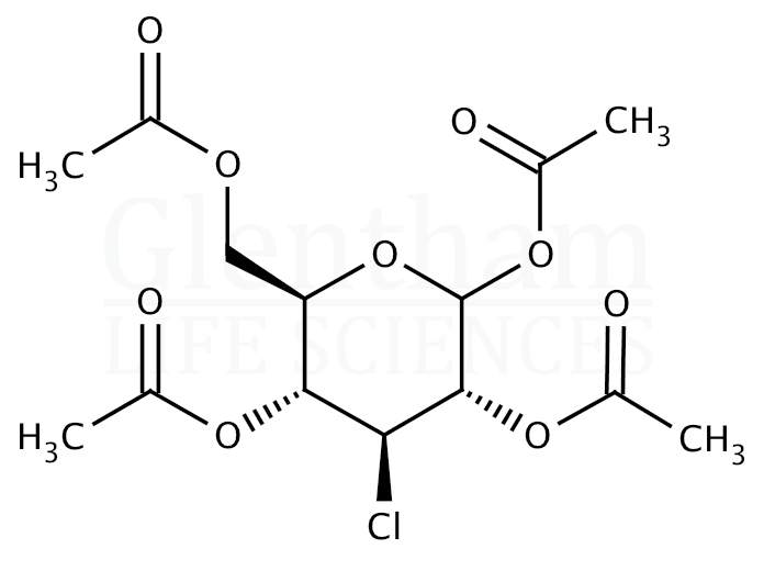 3-Chloro-3-deoxy-1,2,4,6-tetra-O-acetyl-D-glucopyranose Structure