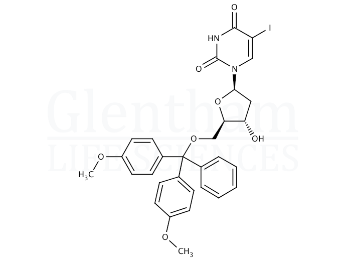 2''-Deoxy-5''-O-DMT-5-iodouridine Structure