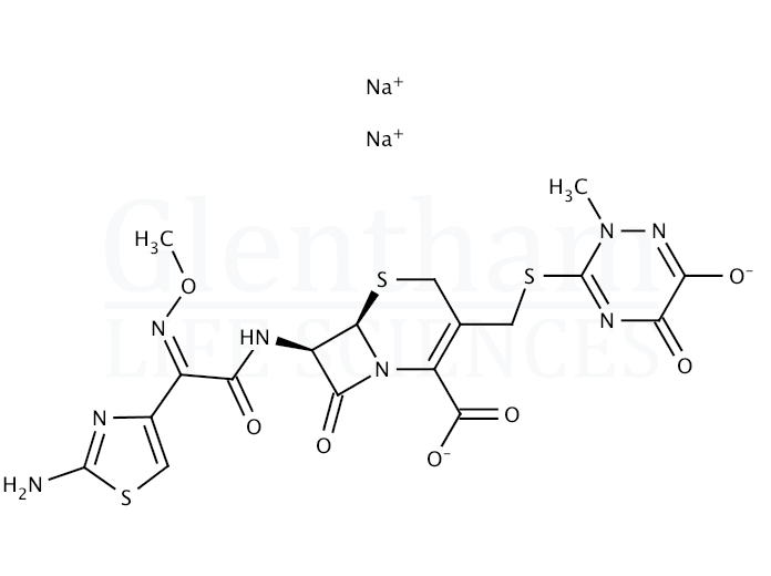 Ceftriaxone disodium salt hemi(heptahydrate) Structure