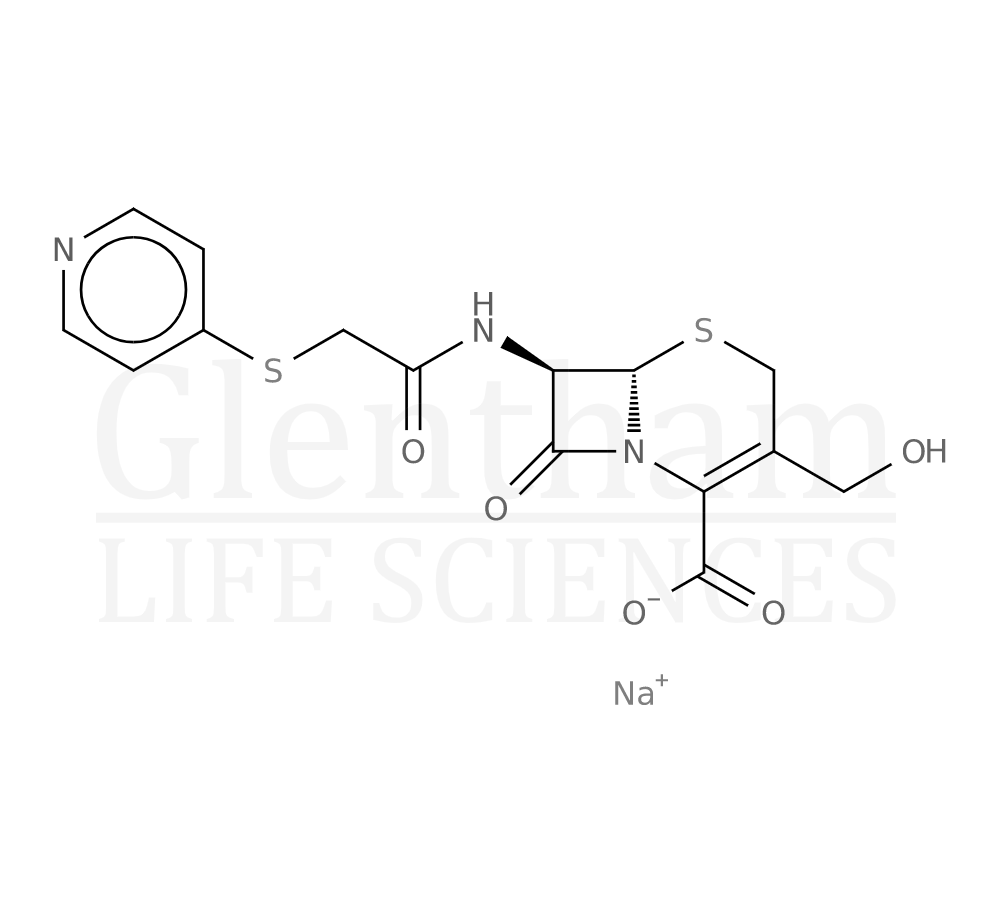 Desacetyl cefapirin sodium salt Structure