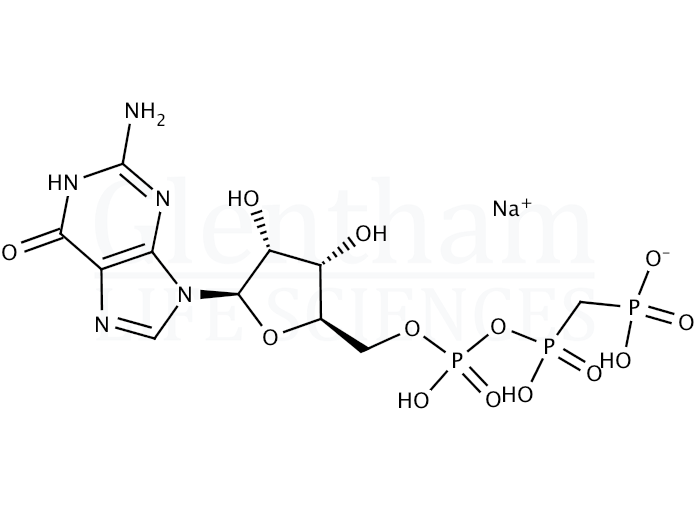 Structure for beta,gamma-Methyleneguanosine 5''-triphosphate sodium salt