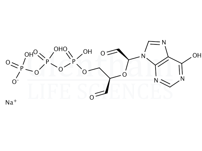 Inosine 5′-triphosphate, periodate oxidised sodium salt Structure
