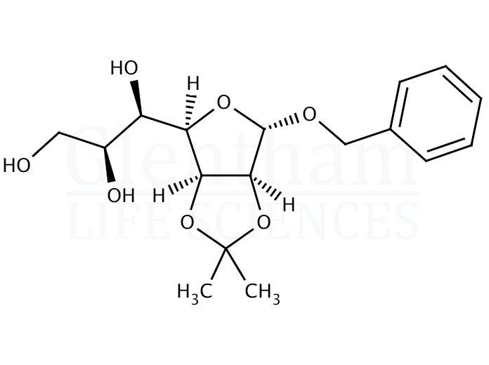 Benzyl 2,3-O-isopropylidene-L-glycero-a-D-mannoheptofuranoside Structure