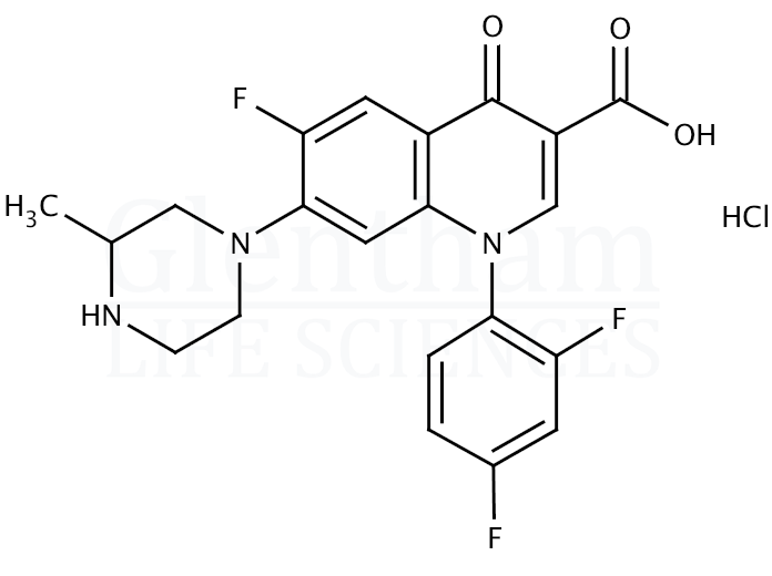 Structure for  Temafloxacin hydrochloride  (105784-61-0)