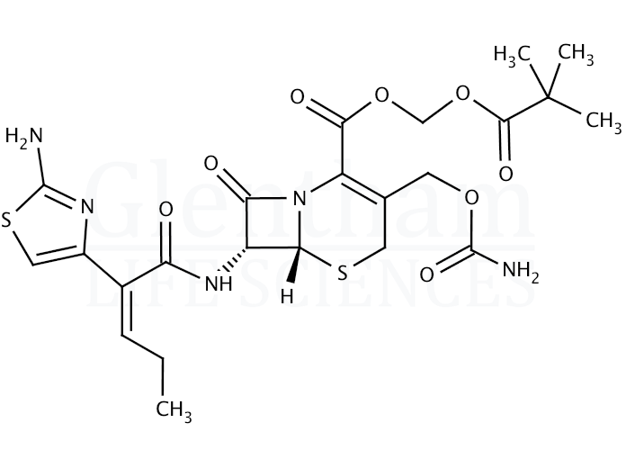 Structure for Cefcapene pivoxil (105889-45-0)