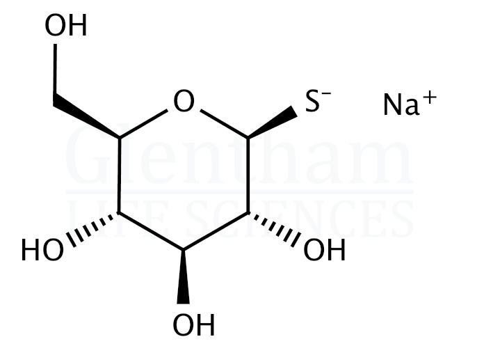 Structure for 1-Thio-beta-D-glucose sodium salt