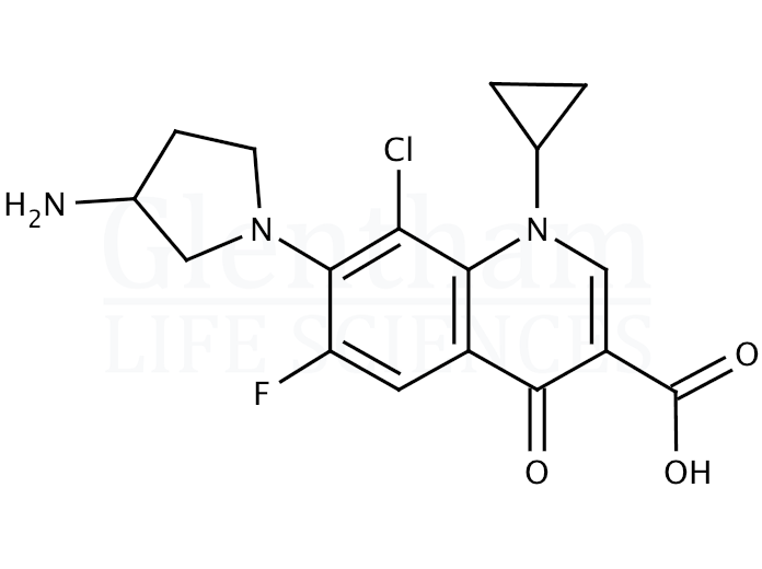 Structure for Clinafloxacin (105956-97-6)